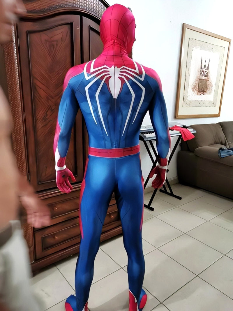 Fantasia Homem-Aranha Traje Avançado Game Adulto Cosplay Luxo PS4 / PS5
