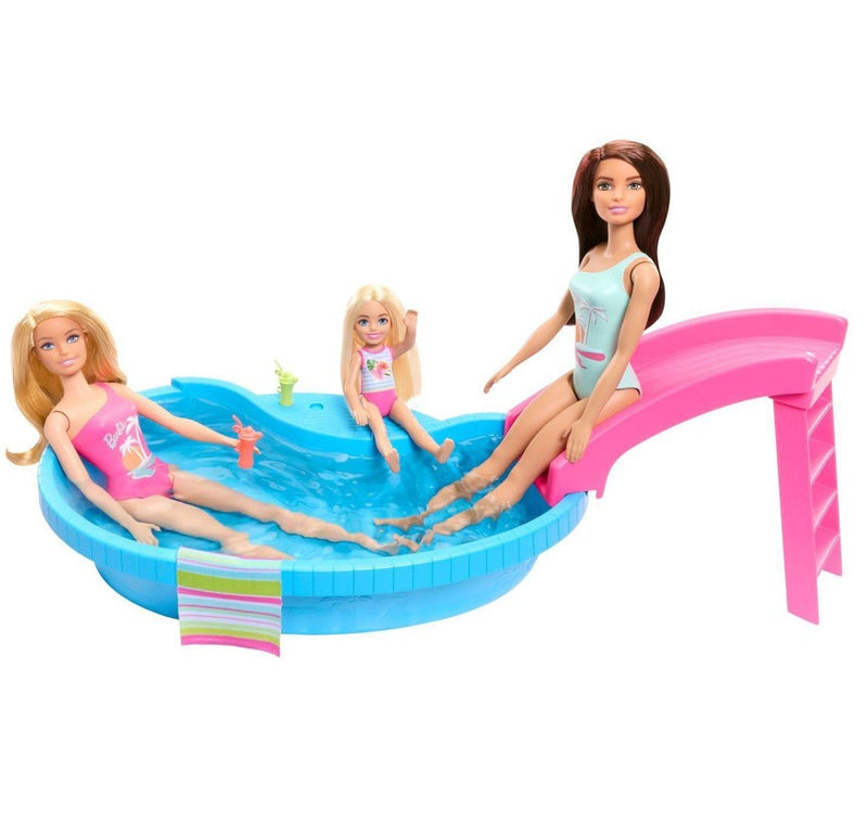 Barbie Piscina com Boneca Maiô Verde - Mattel