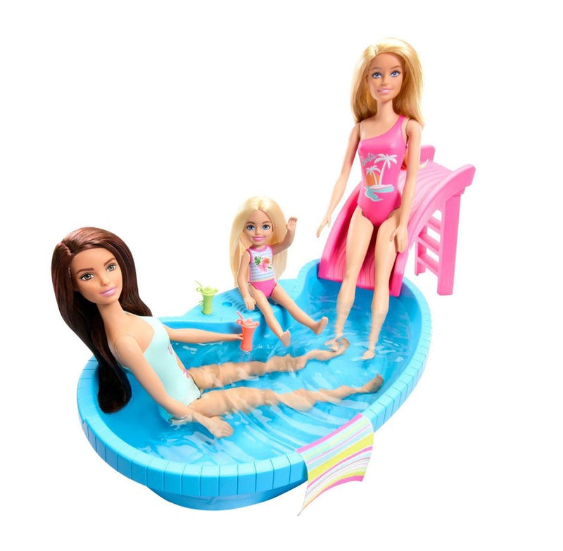 Barbie Piscina com Boneca Maiô Verde - Mattel