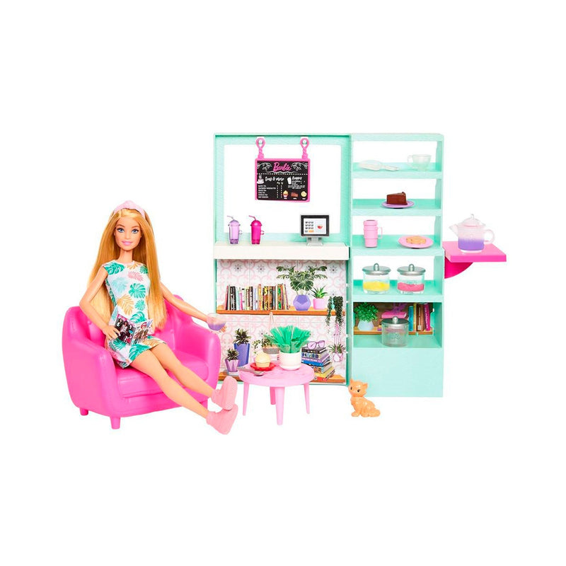 Barbie Fashion Beauty Conjunto Loja de Chá Cuidados Pessoais - Mattel