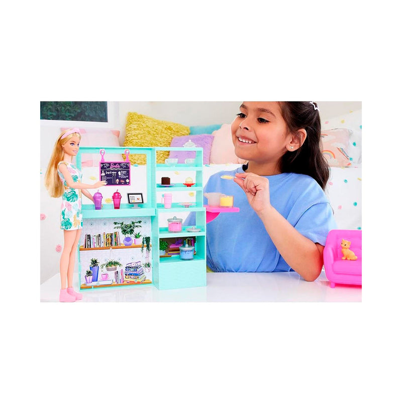 Barbie Fashion Beauty Conjunto Loja de Chá Cuidados Pessoais - Mattel