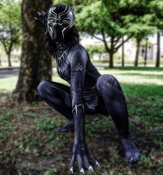 Fantasia Fminina Pantera Negra Filme + Máscara Cosplay Traje Adulto e Infantil