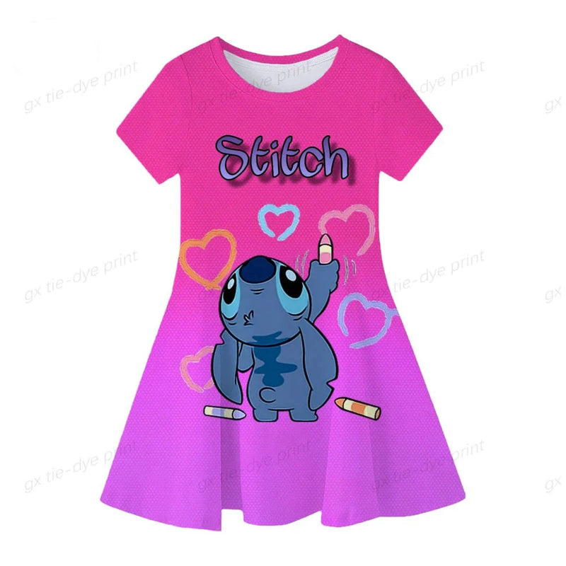 Vestido Moda Verão - Stitch 🌺☀️