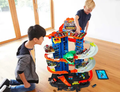 Conjunto Hot Wheels City Ultimate Garage com T-Rex - Trilhas para Carros de Brinquedo