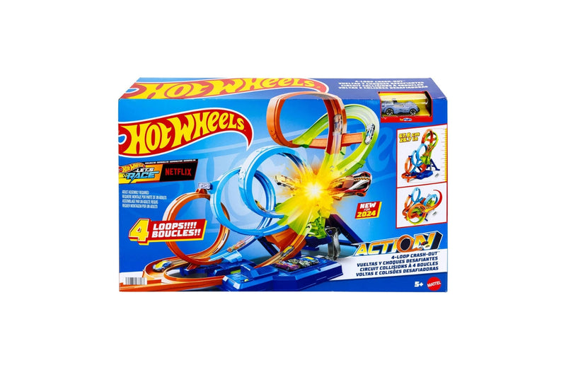 Hot Wheels Pista Action Voltas E Colisões Desafiadoras - HXR70 Mattel