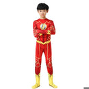 Fantasia Flash Com Máscara Desenho Liga da Justiça Cosplay Infantil Traje Crianças