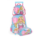 Kit Mochila de Rodinhas Infantil Lancheira + Estojo Barbie