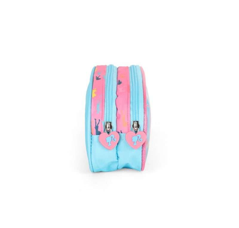 Kit Mochila de Rodinhas Infantil Lancheira + Estojo Barbie