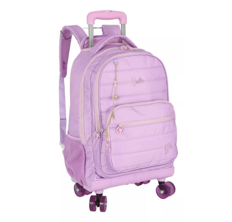 Kit Mochila de Rodinhas 360 + Lancheira + Estojo - Barbie Fashion
