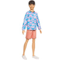 Boneco Ken Fashionista Asiático Camisa Rosa E Azul - Mattel
