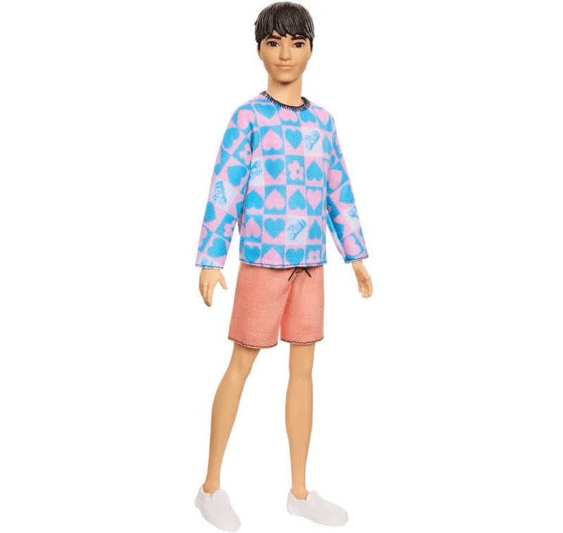 Boneco Ken Fashionista Asiático Camisa Rosa E Azul - Mattel