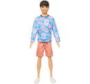 Boneco Ken Fashionista Asiático Camisa Rosa E Azul - Mattel
