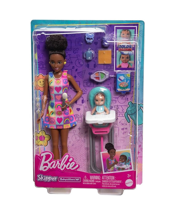 Barbie Family Skipper com Bebê Vestido Arco-Íris - Mattel