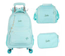 Kit Mochila de Rodinhas 360 + Lancheira + Estojo - Barbie Fashion